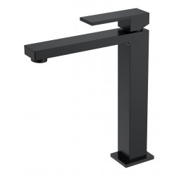 Смеситель для умывальника высокий Qubic Matt Black 472-B