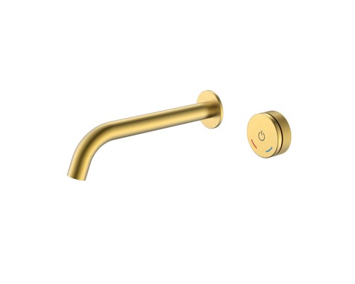 Смеситель автоматический для раковины из стены на 2 отв. TECH Matt Gold 158/2-MG