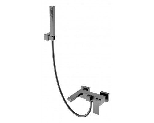 Смеситель для ванны с душем Qubic Matt Gun Metal 473-GM