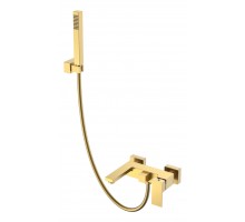 Смеситель для ванны с душем Qubic Matt Gold 473-MG