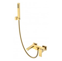Смеситель для ванны с душем Qubic Shine Gold 473-G
