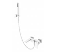 Смеситель для ванны с душем Qubic Matt White 473-MW