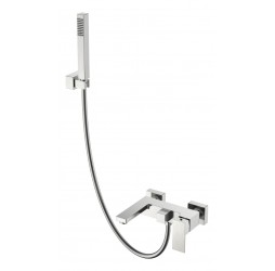 Смеситель для ванны с душем Qubic Brushed Nickel 473-NB