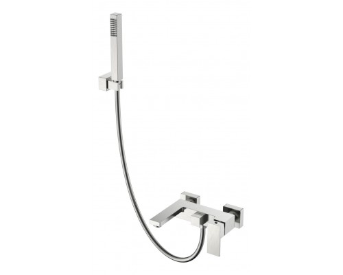 Смеситель для ванны с душем Qubic Brushed Nickel 473-NB