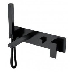 Смеситель для ванны встроенный Qubic Matt Black 474-2-B