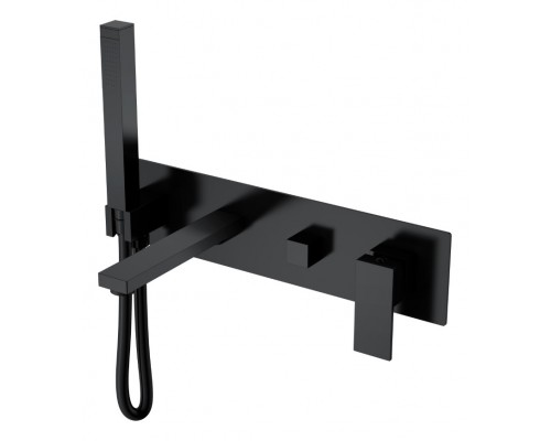 Смеситель для ванны встроенный Qubic Matt Black 474-2-B