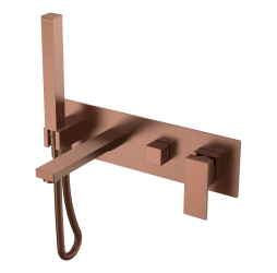 Boheme Смеситель для ванны встроенный Qubic Brushed Bronze 474-2-BRB