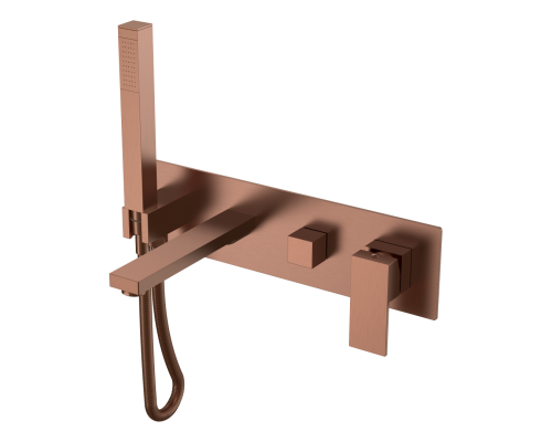 Boheme Смеситель для ванны встроенный Qubic Brushed Bronze 474-2-BRB