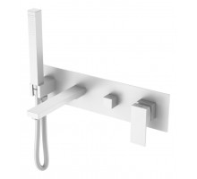 Смеситель для ванны встроенный Qubic Matt White 474-2-MW