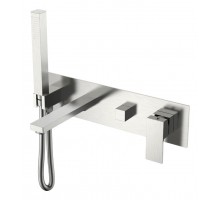 Смеситель для ванны встроенный Qubic Brushed Nickel 474-2-NB