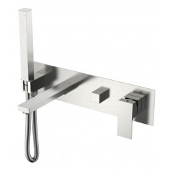 Смеситель для ванны встроенный Qubic Brushed Nickel 474-2-NB