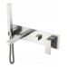 Смеситель для ванны встроенный Qubic Brushed Nickel 474-2-NB