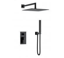 Смеситель встроенный для душа QUBIC Matt Black 474-3-B