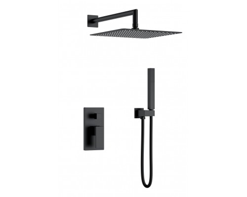 Смеситель встроенный для душа QUBIC Matt Black 474-3-B