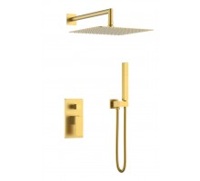 Смеситель встроенный для душа QUBIC Matt Gold 474-3-MG