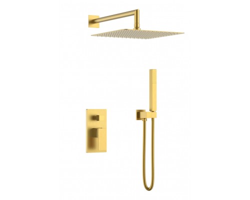 Смеситель встроенный для душа QUBIC Matt Gold 474-3-MG