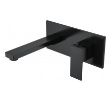 Смеситель для умывальника из стены Qubic Matt Black 475-B
