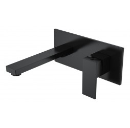 Смеситель для умывальника из стены Qubic Matt Black 475-B