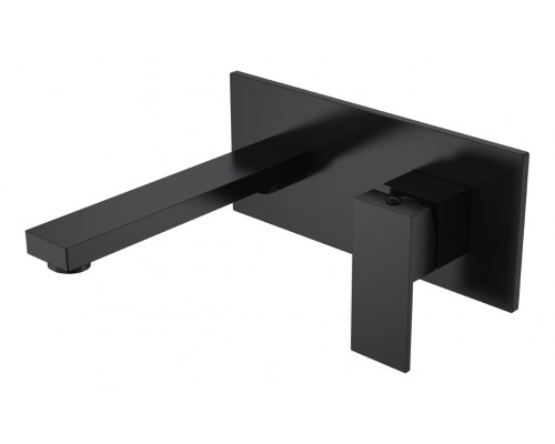 Смеситель для умывальника из стены Qubic Matt Black 475-B