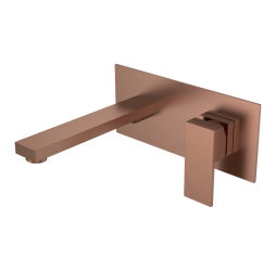 Смеситель для умывальника из стены Qubic Copper Brushed 475-CB