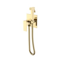 Смеситель гигиенический Qubic Shine Gold 477-G