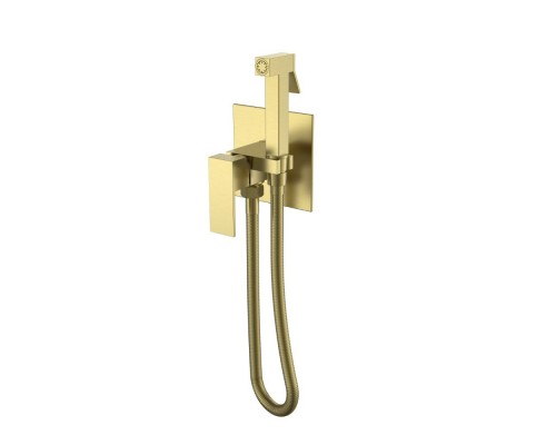 Смеситель гигиенический Qubic Matt Gold 477-MG
