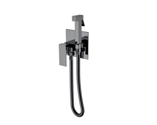 Смеситель гигиенический Qubic Shine Gun Metal 477-SGM
