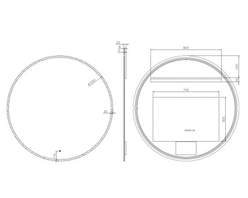 Зеркало круглое , подсв., сенсор, антизапотевание, D120cm 545-120