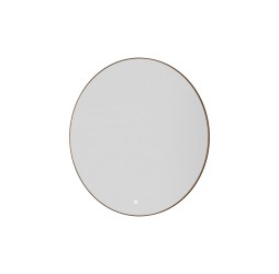 Зеркало круглое c мет. рамой, подсветка, сенсор, антизапотевание, 80см BRUSHED BRONZE 545-80-BRB