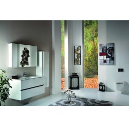 Зеркальный шкаф Vallessi 100 белый глянец с подсветкой 546-W