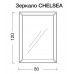 Зеркало Chelsea 800х1200 поталь золото с подсветкой ВЫПУКЛОЕ 554
