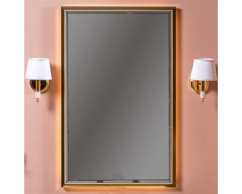 Armadi Art Зеркало MONACO с подсветкой 70*110CM глянец капучино + золото 566-CPG