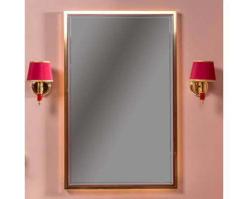 Armadi Art Зеркало MONACO с подсветкой 70*110CM глянец бордо + золото 566-RG