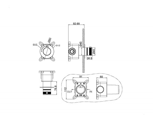 Boheme Управление термостатом UNO INOX 627-T-CTRL-INOX