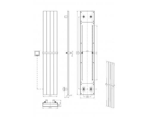Boheme Полотенцесушитель электрический FLAT MATT WHITE 725-MW
