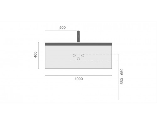 Armadi Art QUATRO 1 100CM тумба ANTHRACITE цвет профиль ANTHRACITE 790-M1-100-A-A