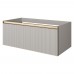 Armadi Art QUATRO 1 100CM тумба рифл CASHMERE FUGA профиль MATT GOLD с подсветкой внутри 790-M1-100-CM-RIB-MG-LED