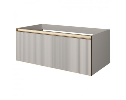 Armadi Art QUATRO 1 100CM тумба рифл CASHMERE FUGA профиль MATT GOLD 790-M1-100-CM-RIB-MG