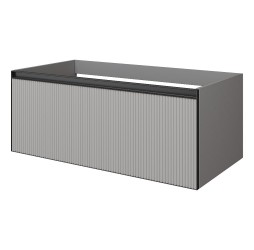 Armadi Art QUATRO 1 100CM тумба рифл с подсв. внутри LUNA FUGA профиль ANTHRACITE 790-M1-100-L-RIB-A-LED