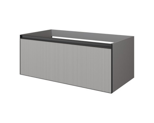 Armadi Art QUATRO 1 100CM тумба рифл с подсв. внутри LUNA FUGA профиль ANTHRACITE 790-M1-100-L-RIB-A-LED