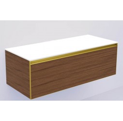 Armadi Art QUATRO 1 120CM тумба BILBAO профиль MATT GOLD + внутр. подсв. 790-M1-120-B-MG-LED