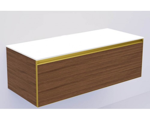 Armadi Art QUATRO 1 120CM тумба BILBAO профиль MATT GOLD + внутр. подсв. 790-M1-120-B-MG-LED