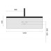 Armadi Art QUATRO 1 120CM тумба BILBAO профиль MATT GOLD + внутр. подсв. 790-M1-120-B-MG-LED