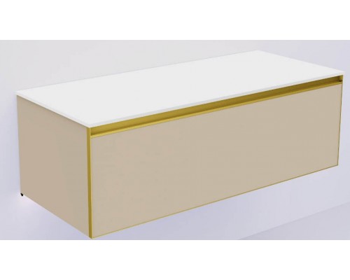 Armadi Art QUATRO 1 120CM тумба DAPHNE профиль MATT GOLD + внутр. подсв. 790-M1-120-D-MG-LED