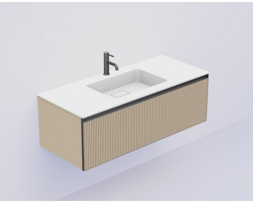 Armadi Art QUATRO 1 120CM тумба рифл DAPHNE профиль ANTHRACITE + внутр. подсв. 790-M1-120-RIB-D-A-LED