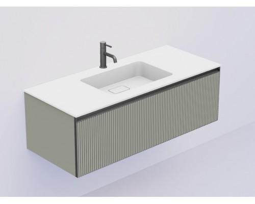Armadi Art QUATRO 1 120CM тумба рифл LUNA профиль ANTHRACITE + внутр. подсв. 790-M1-120-RIB-L-A-LED