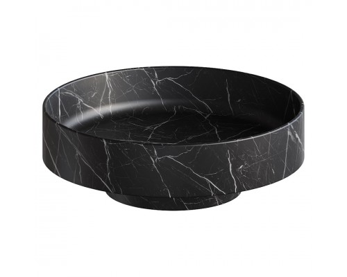 Boheme Раковина накладная SOLE Corian 400*130 Nero Marquina 801-NM