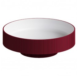 Boheme Раковина накладная рифленая SOLE Corian 400*130 Burgundy 801-R-BUR