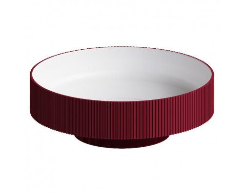 Boheme Раковина накладная рифленая SOLE Corian 400*130 Burgundy 801-R-BUR