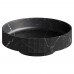 Boheme Раковина накладная рифленая SOLE Corian 400*130 Nero Marquina 801-R-NM